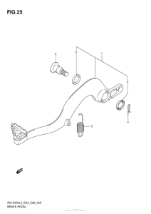 RM-Z450 Педаль тормоза