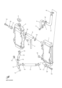 WR400F Radiator. hose