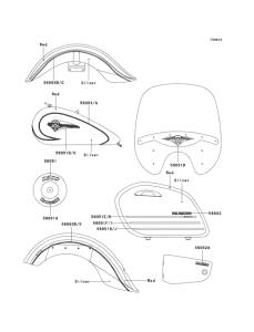 VN1500 Decals(red / silver)(vn1500-l2)