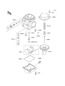 ER500 Карбюратор в разборе