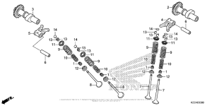 CRF250L (ABS) Распределительный вал и клапана
