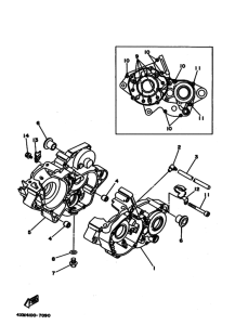 YZ125J YZ125 Картер двигателя