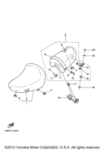XV250S Сиденье