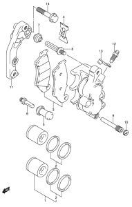 RM125 Передний суппорт