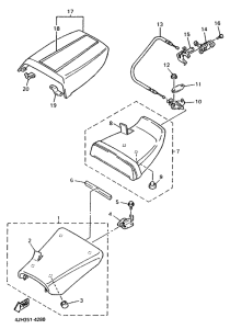 FZR600R Сиденье