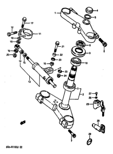 GSX-R1100 Траверса нижняя