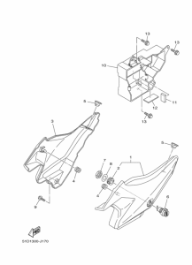 YBR125ED Боковая крышка