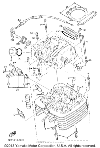 XT600UC (CA ED.) Головка цилиндров