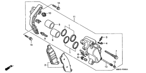 VT1100C3 Передний суппорт