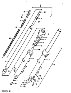 GSX400 Вилка передней оси
