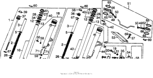 VF750F Передние аммортизаторы