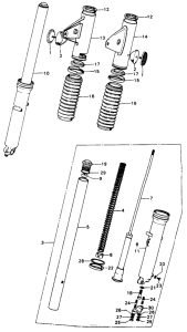CB450 Front shock absorber k5-k7