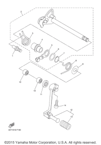 WR250R Вал переключения