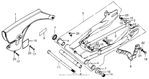 XL175 Swingarm + drive chain