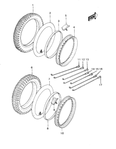 KX420 Колеса,покрышки