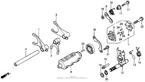 ST1100 Вилка переключения передач