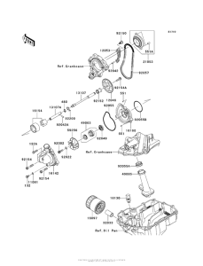 ZX1000 Масляный насос и фильтр