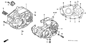 XR250R Картер двигателя