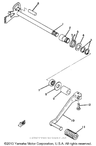 SR250TH Shift shaft pedal