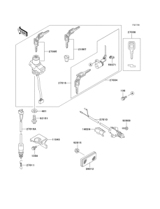 EX250 Замок зажигания