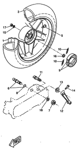 CW50RS Rear wheel complete assy