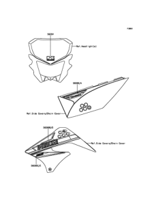 KLX125 デカール(ブルー)