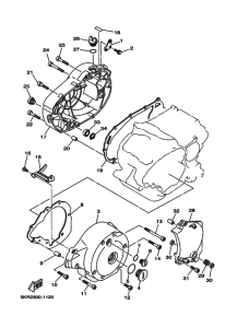 XVS250 Crankcase cover ass`y  (v