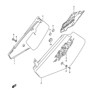 DR350 Обтекатель задний