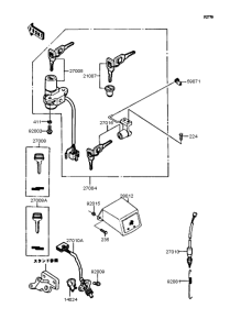 ZX400 Замок зажигания