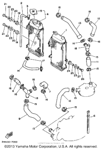 YZ250T Radiator - hose