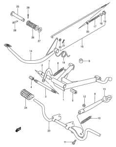 K125 Stand - footrest