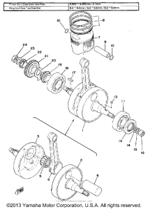 TT500F Коленвал и поршни