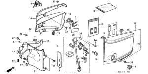 VT1100C Side cover / key set