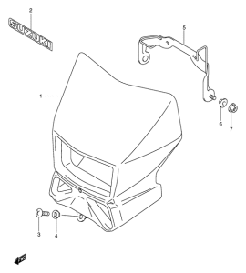 DR-Z250 Headlamp cover  front fender