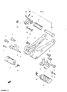 GSX400 Подножки