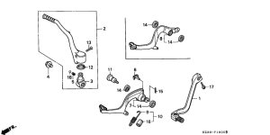 CR250R Pedal / kick starter arm