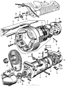 CB72 Alternator + starter motor