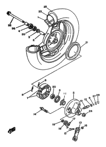 YA50R Переднее колесо