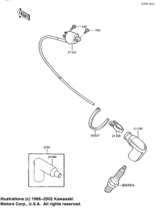 KX125 Катушка зажигания