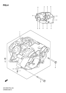 GZ125 Картер двигателя