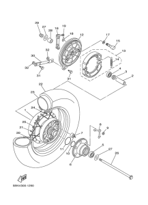 XVS650A Переднее колесо
