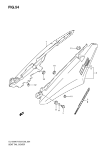 DL1000 Обтекатель сидения