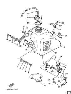 YZ80T Топливный бак
