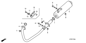 CBF250 Глушитель