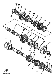 XJ550 Трансмиссия