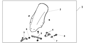 XL125V Ветровое стекло