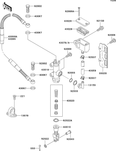 KLX300R Задний торм цилиндр