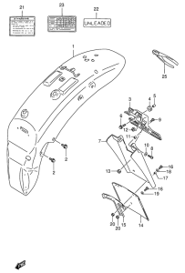 VS600 Заднее крыло