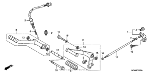 VTX1300C Педали