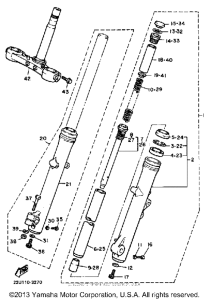 XV500K Передняя вилка